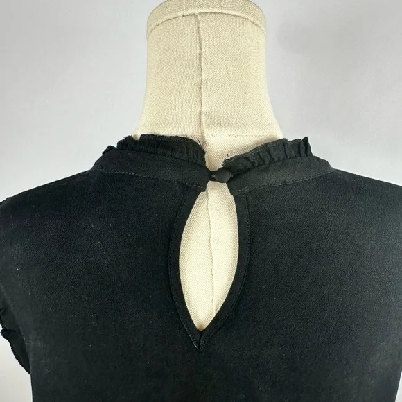 Grade & Gather Sleeveless Blouse, Black, Size L - Picture 5 of 7